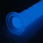 Glow-in-the-Dark Periwinkle Peen Dildo 8.5 - Image 6