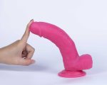 Real Skin Mr. Pink 7.5 Dual Layer Dildo - Image 5