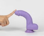 Real Skin Mr. Lavender 7.5 Dual Layer Dildo - Image 6