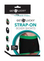 Strap-on Black-green Boxers - Xl-xxl