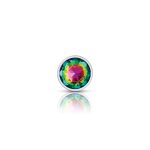 Rainbow Round Gem Silver Metal Plug - Sm - Image 7