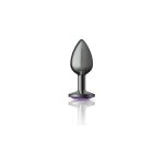 Purple Round Gem Gunmetal Metal Plug - Sm - Image 7