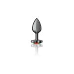 Rainbow Heart Gem Gunmetal Metal Plug - Sm - Image 7