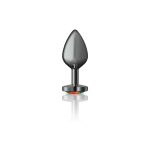 Rainbow Heart Gem Gunmetal Metal Plug - Md - Image 2