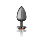 Rainbow Heart Gem Gunmetal Metal Plug - Lg - Image 6