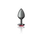 Deep Red Heart Gem Gunmetal Metal Plug - Md - Image 6