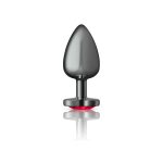 Deep Red Heart Gem Gunmetal Metal Plug - Lg - Image 6