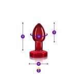 Vibrating Red Metal Remote Plug - Small - Image 3