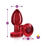 Vibrating Red Metal Remote Plug - Medium - Image 2