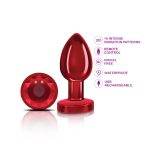 Vibrating Red Metal Remote Plug - Medium - Image 3