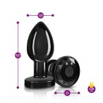 Vibrating Gunmetal Metal Remote Plug - Medium - Image 5