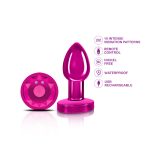 Vibrating Pink Metal Remote Plug - Small - Image 3