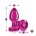 Vibrating Pink Metal Remote Plug - Medium - Image 4