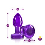 Vibrating Purple Metal Remote Plug - Small - Image 3