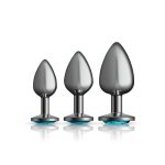 Teal Round Gem Anal Trainer Kit - Gunmetal - Image 6