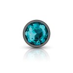 Teal Round Gem Anal Trainer Kit - Gunmetal - Image 3