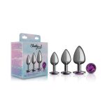Purple Round Gem Anal Trainer Kit - Gunmetal - Image 9