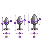 Red Heart Gem Anal Trainer Kit - Gunmetal - Image 3