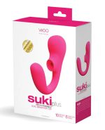 Suki Plus Rechargeable Dual Sonic Vibe - Foxy Pink - Image 3