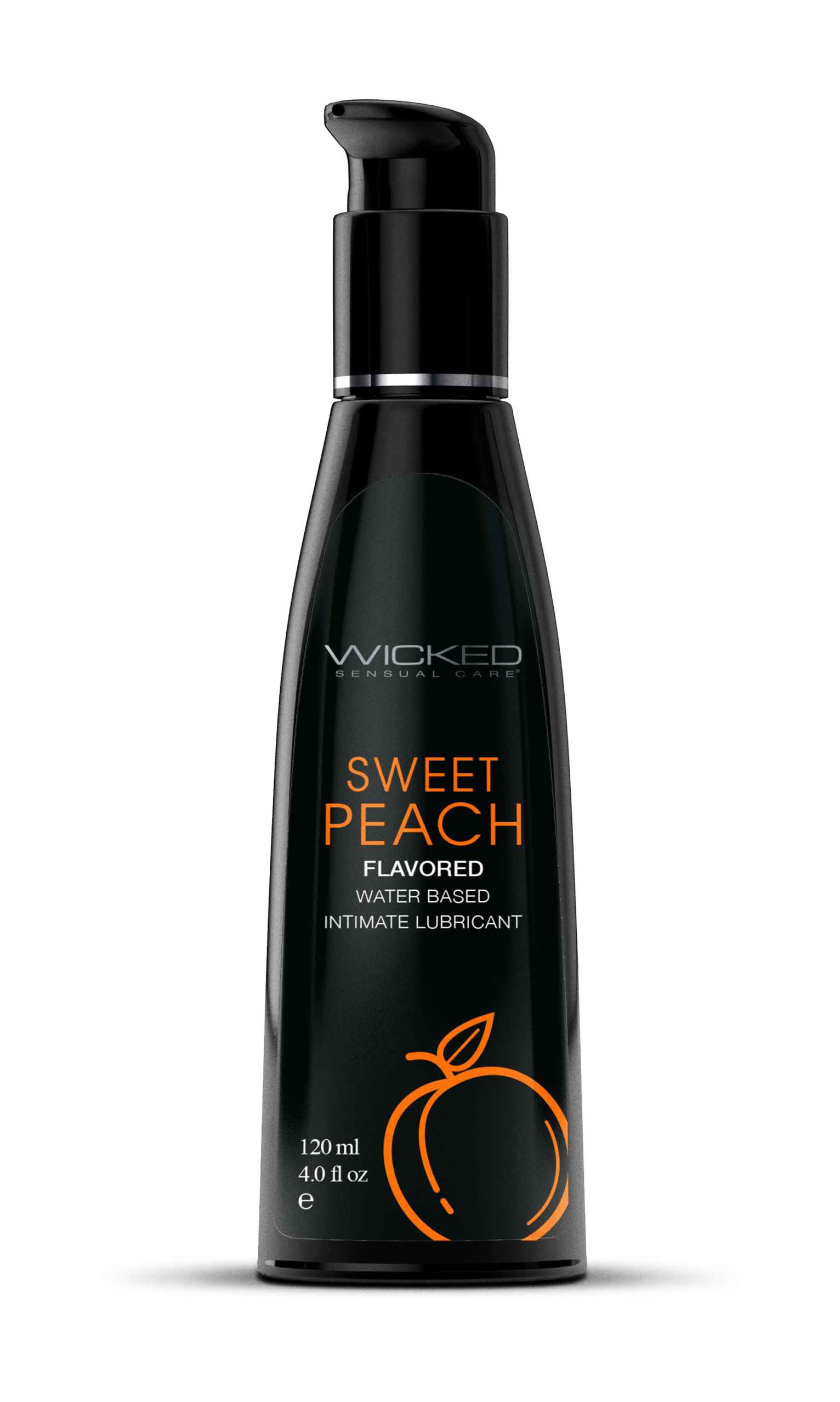 HOWS-90384.jpg Aqua Sweet Peach Flavored Water Based Intimate Lubricant - 4 Fl. Oz. - Image 1
