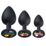 Cloud 9 Novelties Gems Silicone Anal Plug - Includes Small, Med  Large Size