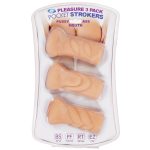 Trio Stroker Pussy Ass Mouth Masturbator Kit - Flesh - Image 2