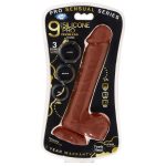 9 Inch Silicone Pro Odorless Dong - Brown - Image 2