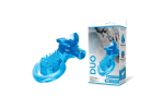 Bodywand Rechargeable Duo Ring With Clit Tickler - Blue - Image 4