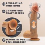 Dr. Skin Silicone - Dr. Phillips - 8.5 Inch Thrusting Dildo - Tan - Image 7