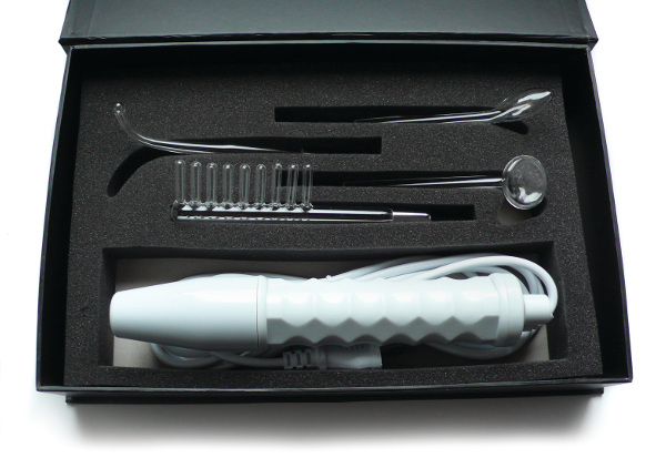 HOKL-932W.jpg Neon Wand Electrosex Kit - White Handle - Purple Electrode - Image 1