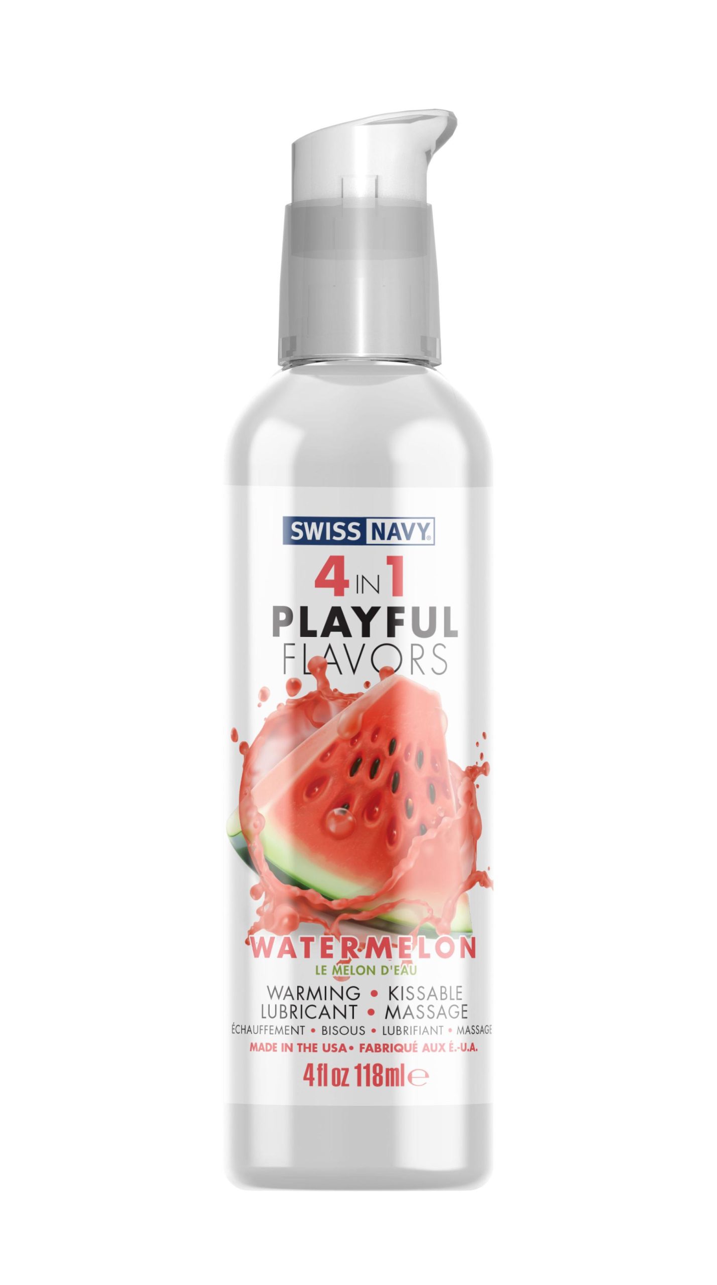 HOMD-SN4N1FWM4.jpg Swiss Navy 4-in-1 Playful Flavors - Watermelon 4 Oz - Image 1