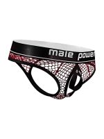 Cock Pit Net Cock Ring Thong - S- M - Burgundy - Image 5