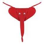 Squeaker Elephant G-String - One Size - Red - Image 2
