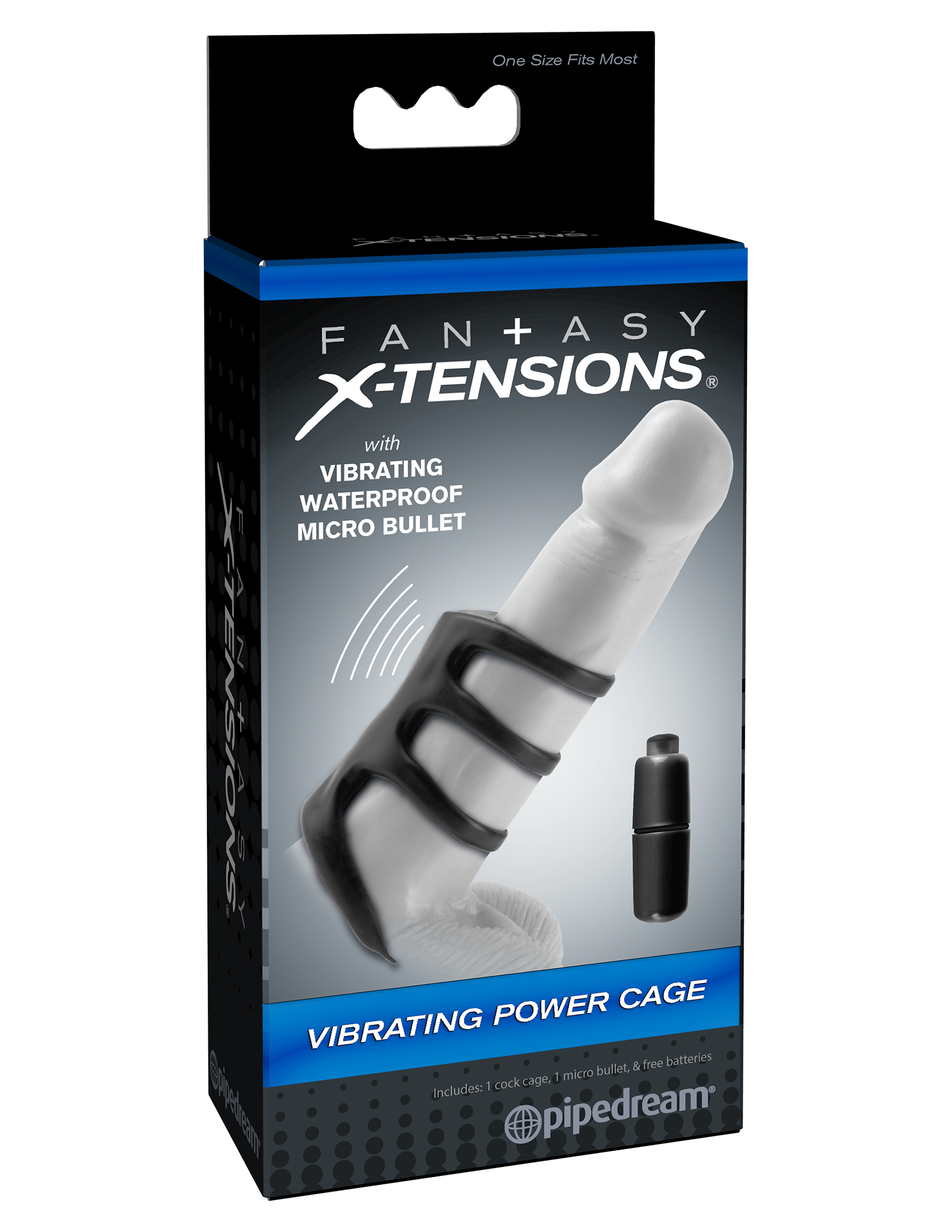 HOPD4136-23.jpg Fantasy X-Tensions Vibrating Power Cage - Black - Image 1