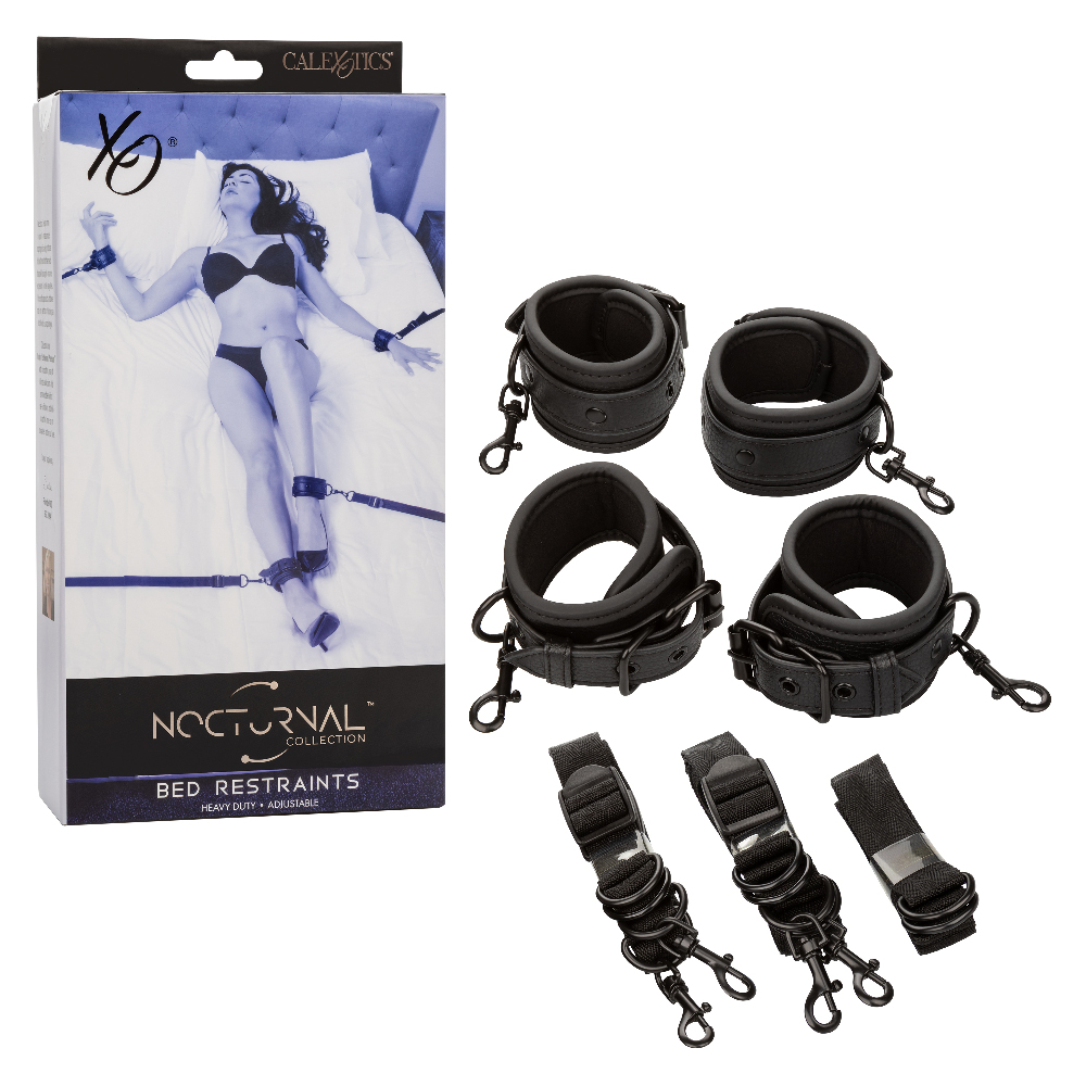 HOSE2678303.jpg Nocturnal Collection Bed Restraints - Black - Image 1