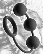 Tom of Finland Silicone Cock Ring With 3 Weighted Balls - Image 3