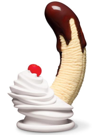Chocolate Dipped Banana Split Premium Silicone Dildo