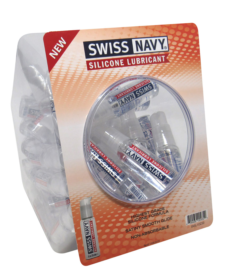 HOMD-SNSL1OZ50.jpg Swiss Navy Silicone 1oz Fishbowl 50ct - Image 1